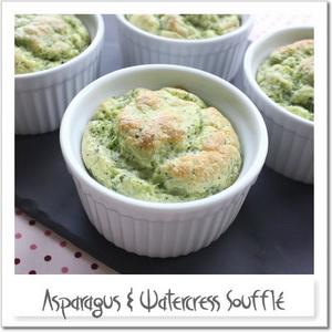 アスパラとクレソンのスフレ